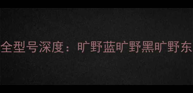 Dior迪奥旷野男士香水全型号深度旷野蓝旷野黑旷野东方平替推荐与使用指南