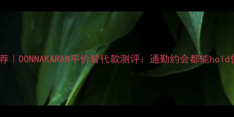 度香水推荐DONNAKARAN平价替代款测评通勤约会都能hold住全场