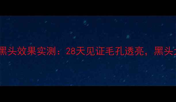 火山泥面膜去黑头效果实测28天见证毛孔透亮黑头大扫除全攻略