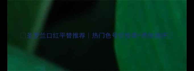 圣罗兰口红平替推荐热门色号价格表质地测评