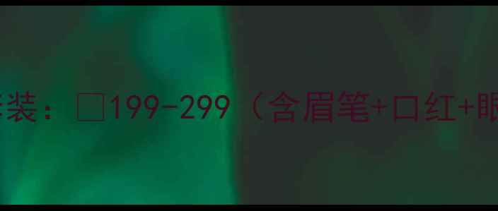 入门套装199-299含眉笔口红眼影盘